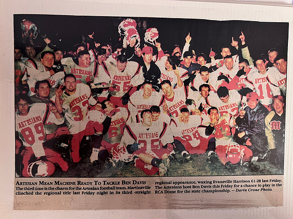 martinsville football 1996 REGIONALS internet photo