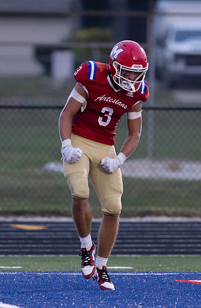 Martinsville VS BSouth WIN Hunter Celebrating touchdown