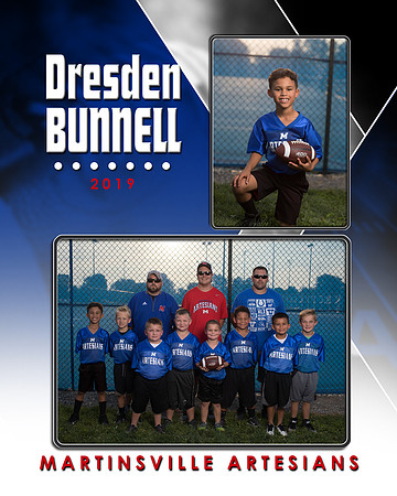 13 blue flag football